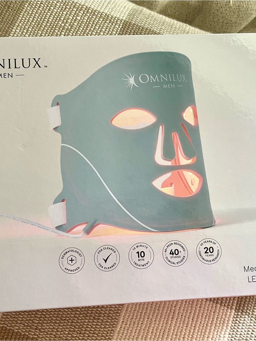 Omnilux Men LED Red Light Facial Mask